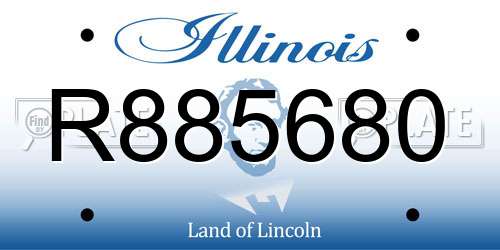 R885680 Illinois License Plate