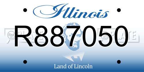 R887050 Illinois License Plate