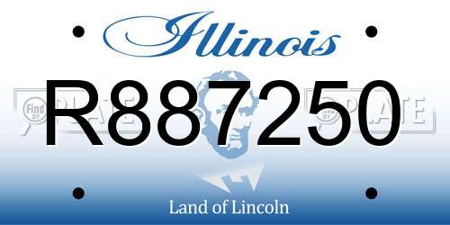 R887250 Illinois License Plate