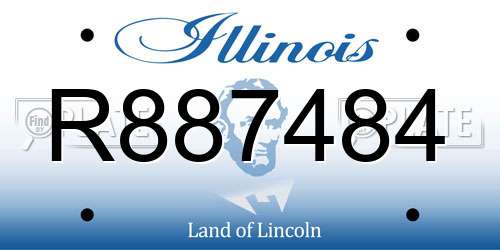 R887484 Illinois License Plate