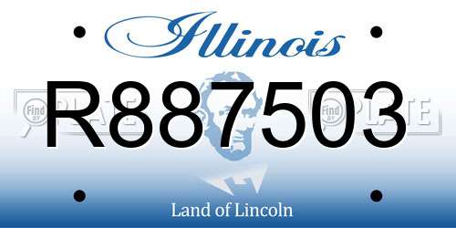 R887503 Illinois License Plate