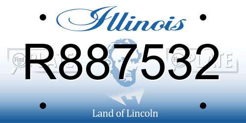 R887532 Illinois License Plate