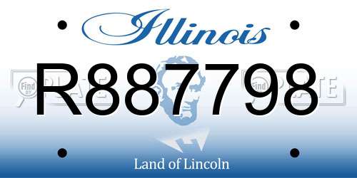R887798 Illinois License Plate