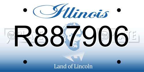 R887906 Illinois License Plate