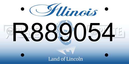 R889054 Illinois License Plate