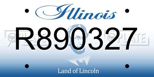 R890327 Illinois License Plate