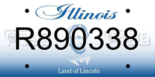 R890338 Illinois License Plate