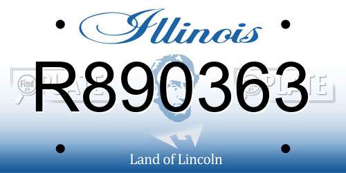 R890363 Illinois License Plate