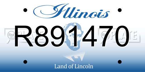 R891470 Illinois License Plate