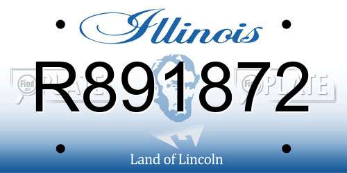 R891872 Illinois License Plate