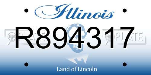 R894317 Illinois License Plate