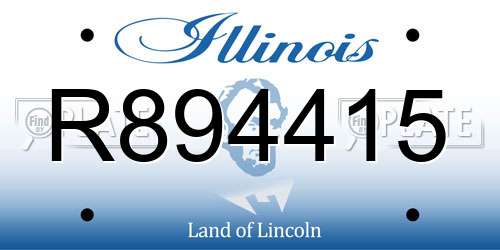 R894415 Illinois License Plate