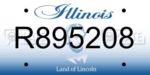 R895208 Illinois License Plate
