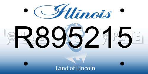 R895215 Illinois License Plate