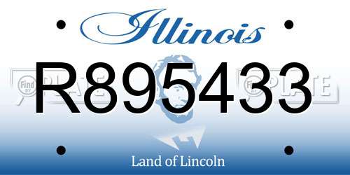 R895433 Illinois License Plate