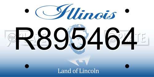 R895464 Illinois License Plate