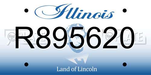 R895620 Illinois License Plate