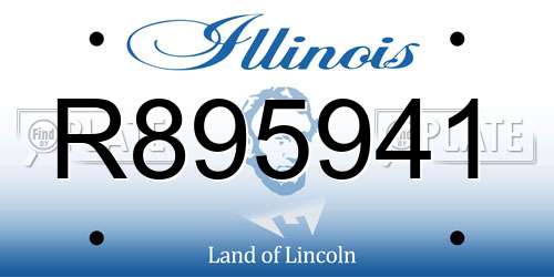 R895941 Illinois License Plate