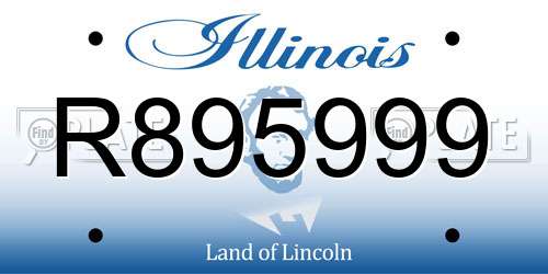R895999 Illinois License Plate