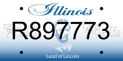 R897773 Illinois License Plate