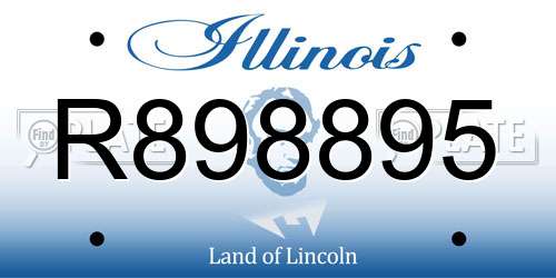 R898895 Illinois License Plate