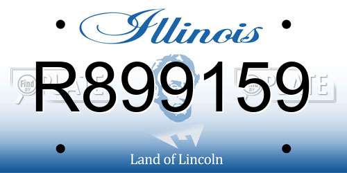 R899159 Illinois License Plate