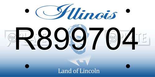R899704 Illinois License Plate