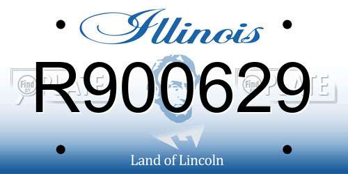 R900629 Illinois License Plate