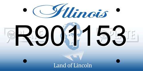 R901153 Illinois License Plate