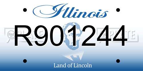 R901244 Illinois License Plate