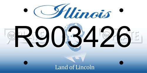 R903426 Illinois License Plate