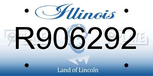 R906292 Illinois License Plate