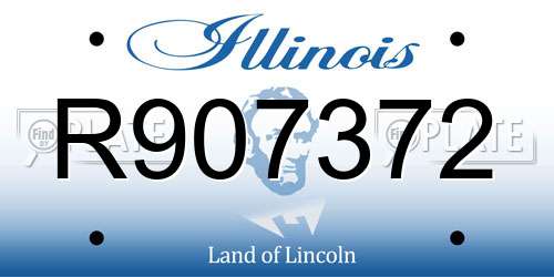 R907372 Illinois License Plate