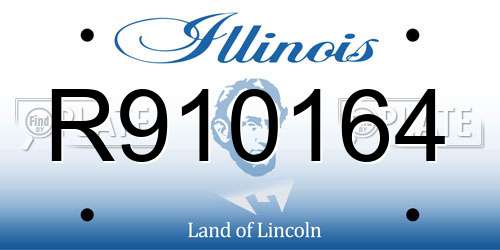 R910164 Illinois License Plate