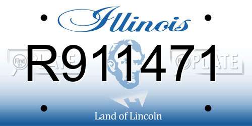 R911471 Illinois License Plate