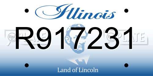 R917231 Illinois License Plate