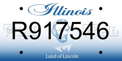 R917546 Illinois License Plate