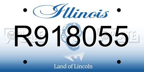 R918055 Illinois License Plate