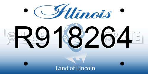 R918264 Illinois License Plate