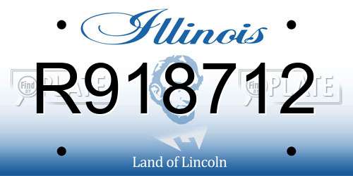 R918712 Illinois License Plate