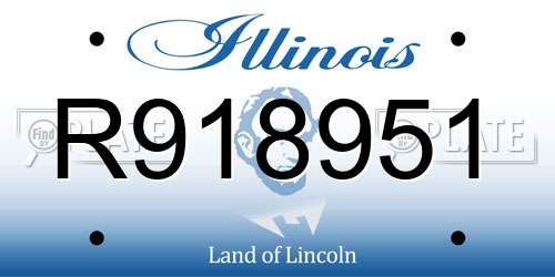 R918951 Illinois License Plate