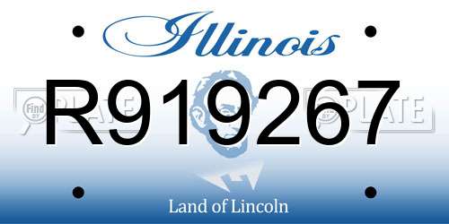 R919267 Illinois License Plate