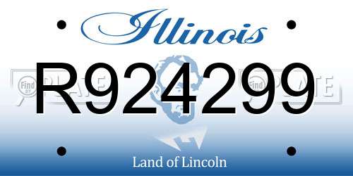 R924299 Illinois License Plate