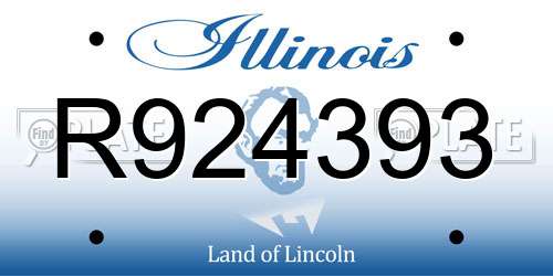 R924393 Illinois License Plate