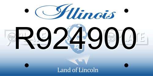 R924900 Illinois License Plate