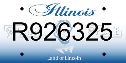 R926325 Illinois License Plate