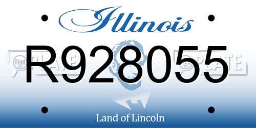 R928055 Illinois License Plate