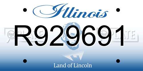 R929691 Illinois License Plate