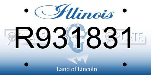 R931831 Illinois License Plate