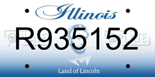R935152 Illinois License Plate
